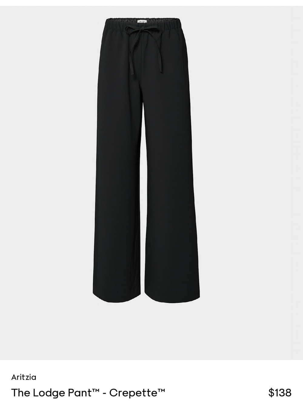 Aritzia The Lodge Pant™ - Crepette™ in Black